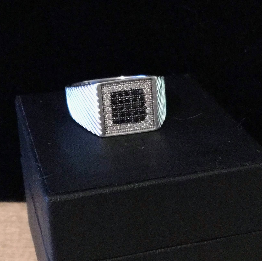 Diamond Silver 925  Ring Size 10 Unisex